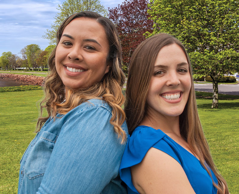 two smiling ladies